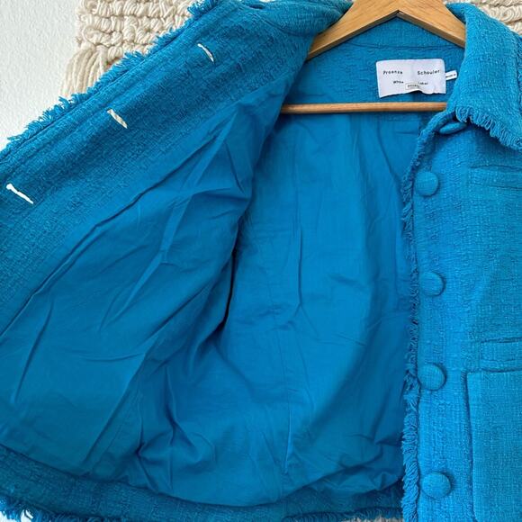 Proenza Schouler White Label Frayed Edge Cropped Jacket - Picture 6 of 11